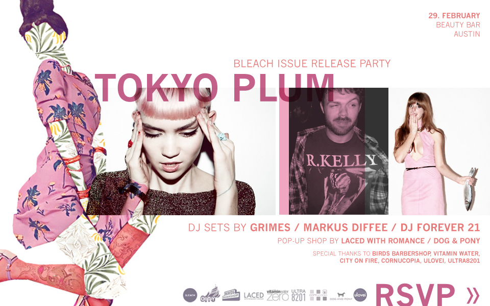 Bleach issue release with Grimes party poster